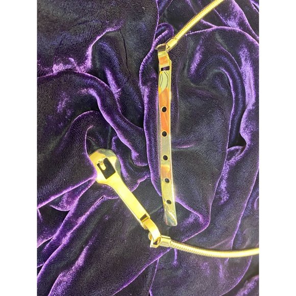 Vtg. 1980's Retro Metal Gold Tone Stretch Cable Belt Thin 31.5" Stretch to 37.5" - Picture 6 of 8